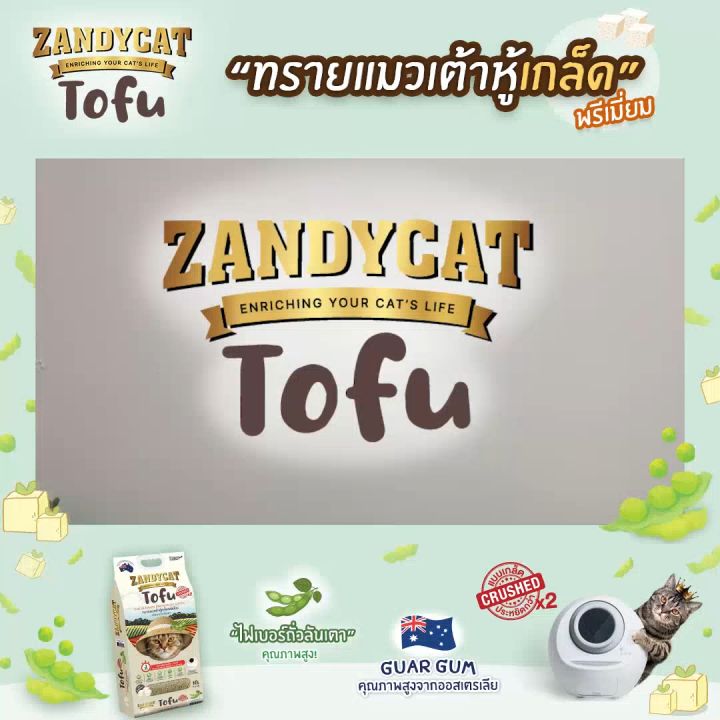 ZANDYCAT ทรายแมวเต้าหู้เกล็ด ทรายแมว อัลทิเมทพรีเมียม 10 ลิตร สกัดจากถั่วลันเตา ใช้ได้กับห้องน้ำแมวแมวอัตโนมัติและกระบะทรายแมว