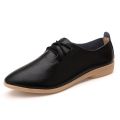 DOSREAL ผู้หญิงรองเท้า Oxford รองเท้ารองเท้าหนังแท้รองเท้าหนัง Lace Up Soft Sole รองเท้าสีขาว PLUS ขนาด 35 -45. 